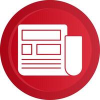 Newspaper Glyph Gradient Button vector