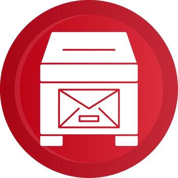 buzón glifo degradado botón vector