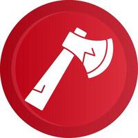 Halloween Axe Glyph Gradient Button vector