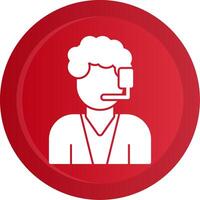 Customer Service Glyph Gradient Button vector