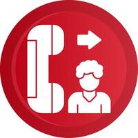 Contact Glyph Gradient Button vector