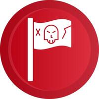 Pirate Flag Glyph Gradient Button vector