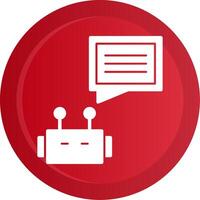 Chatbot Glyph Gradient Button vector