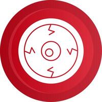 Scary Eyeball Glyph Gradient Button vector
