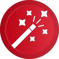 Magic Wand Glyph Gradient Button vector