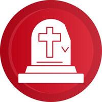 Tombstone Glyph Gradient Button vector