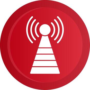 Broadcast Glyph Gradient Button vector