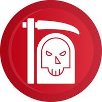 Grim Reaper Glyph Gradient Button vector