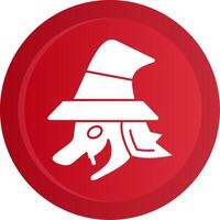Witch Glyph Gradient Button vector