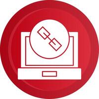 Link Glyph Gradient Button vector
