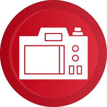 Back Camera Glyph Gradient Button vector