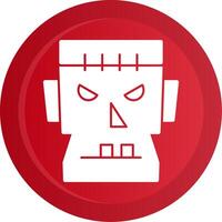 Frankenstein Glyph Gradient Button vector