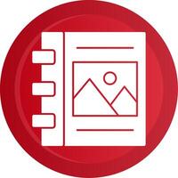Album Glyph Gradient Button vector