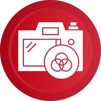 Camera Filter Glyph Gradient Button vector