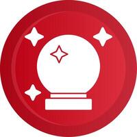 Crystal Ball Glyph Gradient Button vector