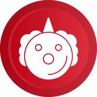 Clown Glyph Gradient Button vector