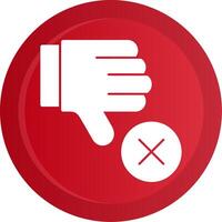 Dislike Glyph Gradient Button vector