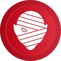 Mummy Glyph Gradient Button vector