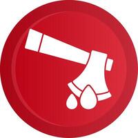 Axe Blood Glyph Gradient Button vector