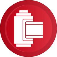 Camera Roll Glyph Gradient Button vector
