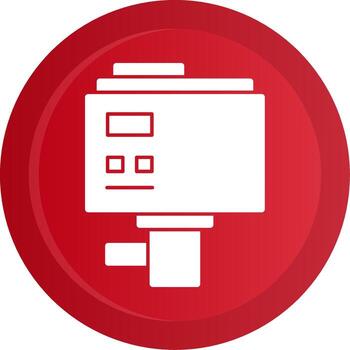 Action Camera Glyph Gradient Button vector