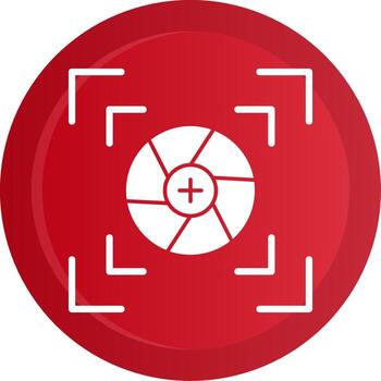 Camera Frame Glyph Gradient Button vector