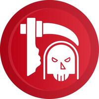 Death Glyph Gradient Button vector