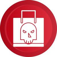 Halloween Bag Glyph Gradient Button vector