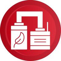 Biogas Glyph Gradient Button vector