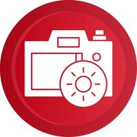 Camera Brightness Glyph Gradient Button vector