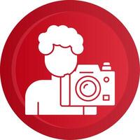 Cameraman Glyph Gradient Button vector