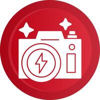 Flash Camera Glyph Gradient Button vector