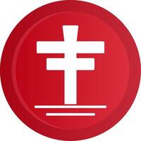 Cross Glyph Gradient Button vector