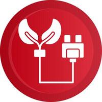 Eco Power Socket Glyph Gradient Button vector