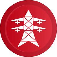 Electric Tower Glyph Gradient Button vector