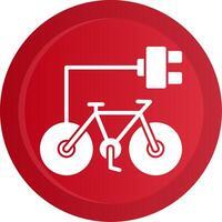 Electric Bike Glyph Gradient Button vector