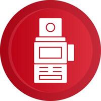 Camera Meter Glyph Gradient Button vector