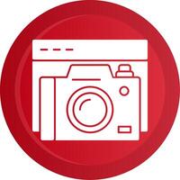 Camera Website Glyph Gradient Button vector