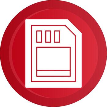 Camera Drive Glyph Gradient Button vector