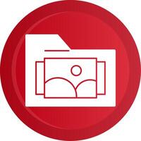 Images Folder Glyph Gradient Button vector