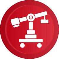 Camera Crane Glyph Gradient Button vector