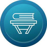 Bookshelf Line Button vector