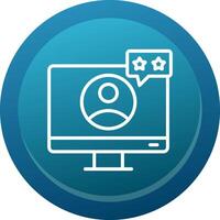User Experience Line Button vector