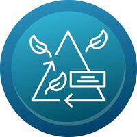 Zero Emission Line Button vector