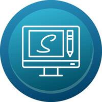 Sketching Line Button vector
