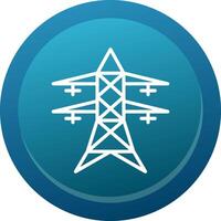 Electric Tower Line Button vector