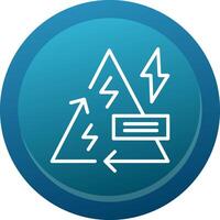Recycle Energy Line Button vector