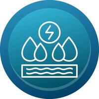 Hydroelectricity Line Button vector