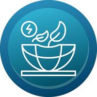 Sustainable Energy Line Button vector