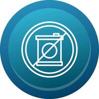 No Fossil Fuels Line Button vector